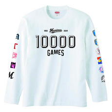10,000試合達成記念　長袖Tシャツ(プライマリーマーク) 詳細画像