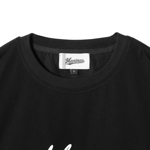 スクリプトMARINES超厚盛シリコンプリント半袖Tシャツ 詳細画像 ブラック 3