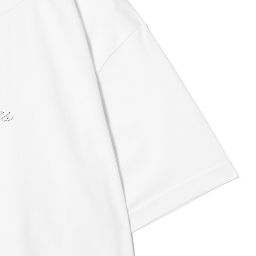 【レディース】スクリプトMARINESラインストーンプリント半袖Tシャツ 詳細画像 ホワイト 4