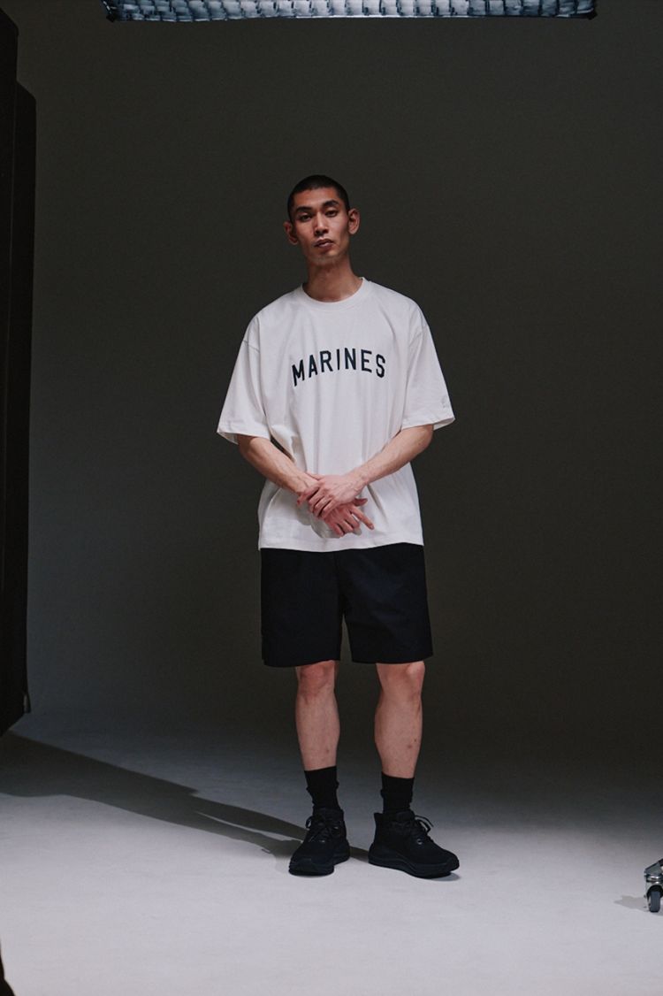 ACTIVE Tシャツ / MARINESビッグロゴ、ACTIVE ウィンドブロックショートパンツ