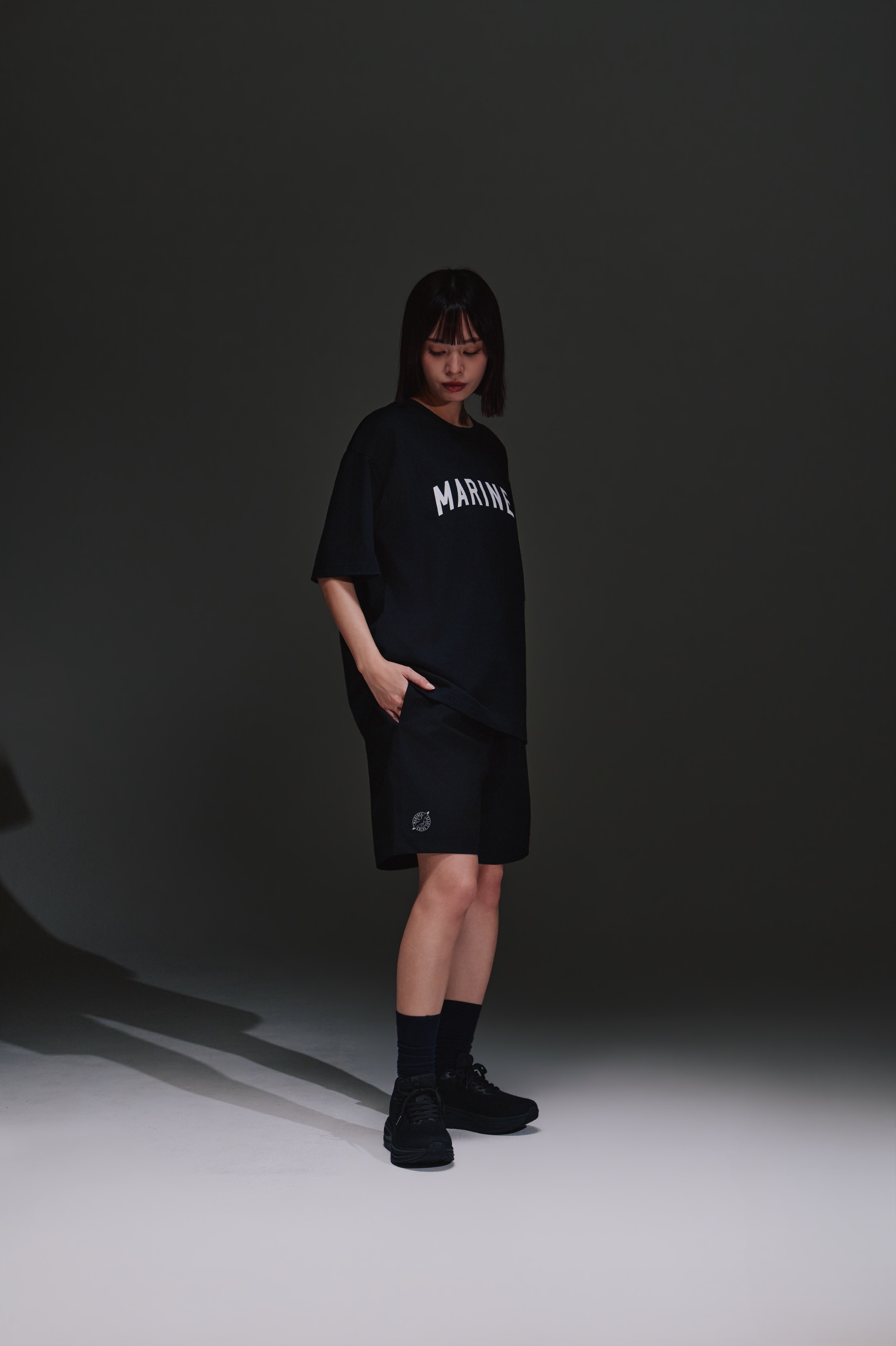 ACTIVE Tシャツ / MARINESビッグロゴ、ACTIVE ウィンドブロックショートパンツ