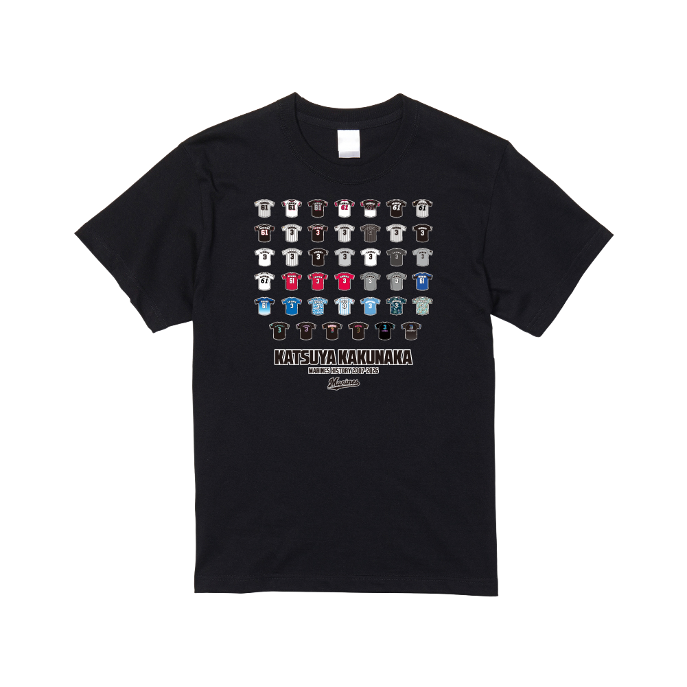 角中勝也選手引退メモリアル Tシャツ(歴代ユニホーム)