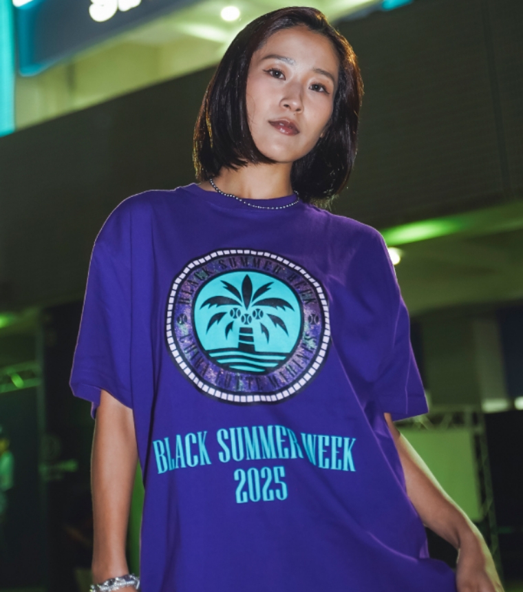 BSW半袖Tシャツ(サークルロゴ/グリッタープリント)