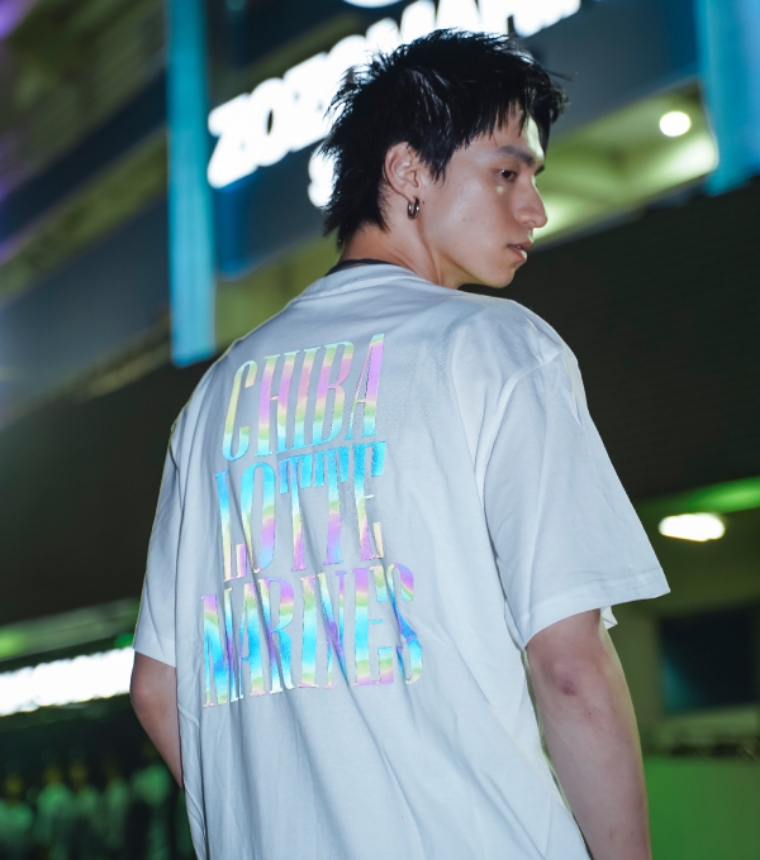 BSW半袖Tシャツ(テキストロゴ/リフレクトプリント)