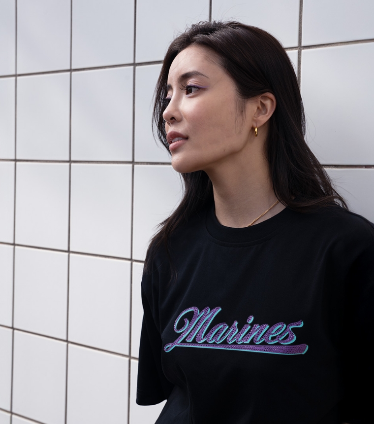 BSW 半袖Tシャツ(Marinesロゴ/3D刺繍)
