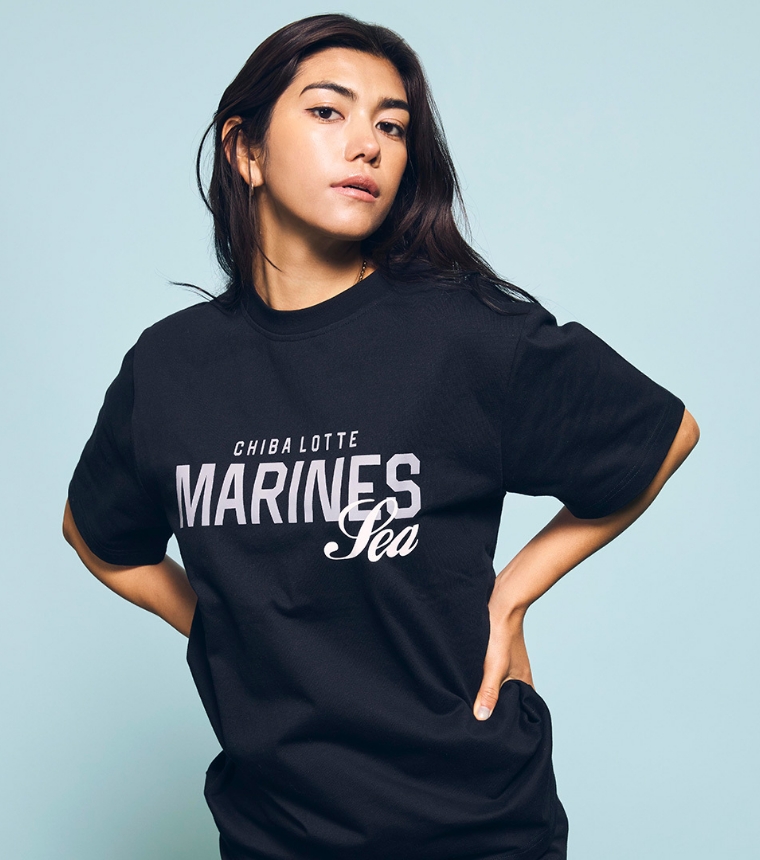 MARINES×WIND AND SEA Tシャツ　ブラック