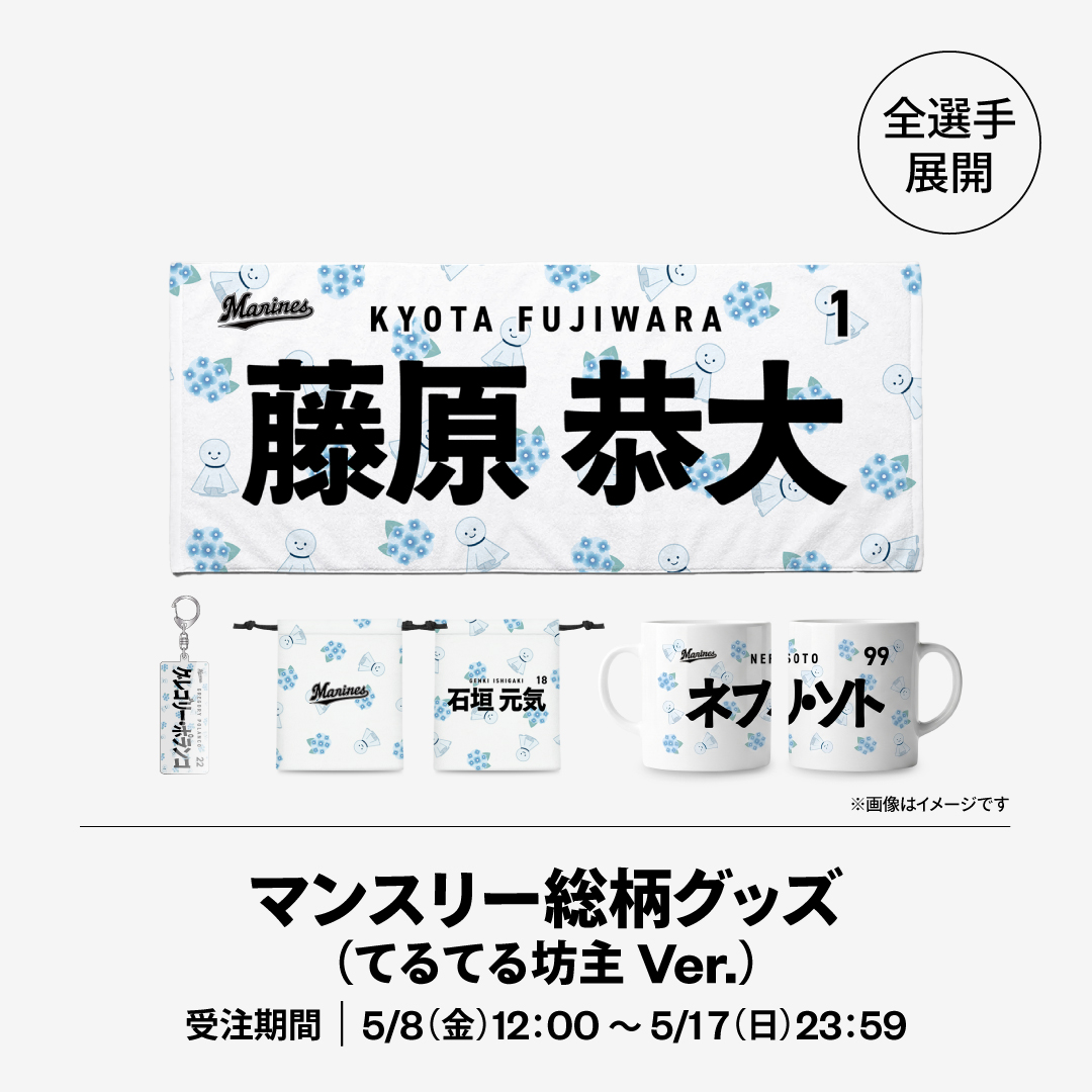 全選手展開 マンスリー総柄グッズ(てるてる坊主Ver.)