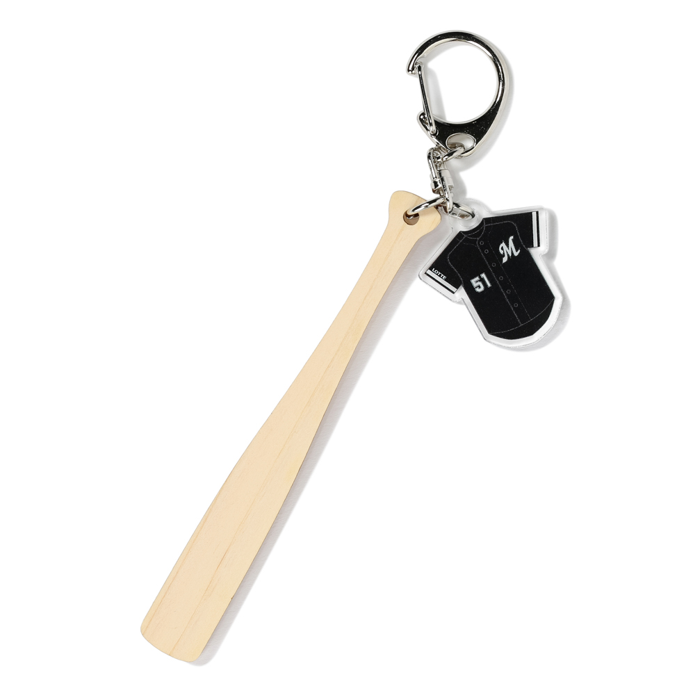 間伐材バット型キーホルダー ビジター/マリーンズオンラインストア