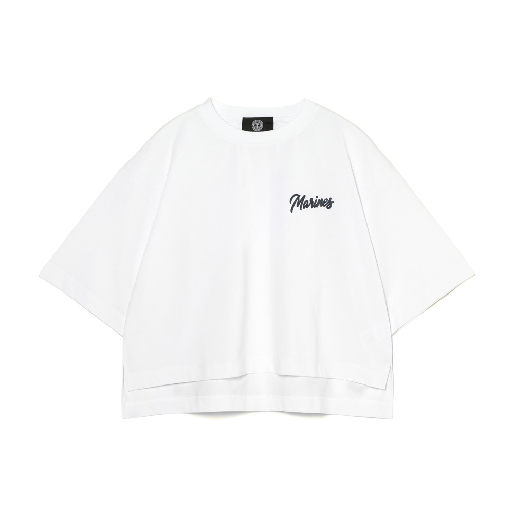 新品《 CELINE 》クロップド ロゴ プリント Tシャツ S ブラック