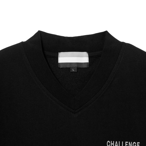 BELIEF LINE半袖VネックTシャツ(胸プリント) 詳細画像 ブラック 3