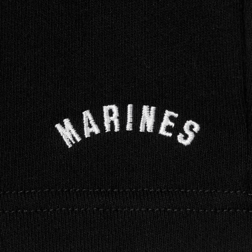 Marines刺繍 スウェットハーフパンツ 詳細画像 ブラック 6