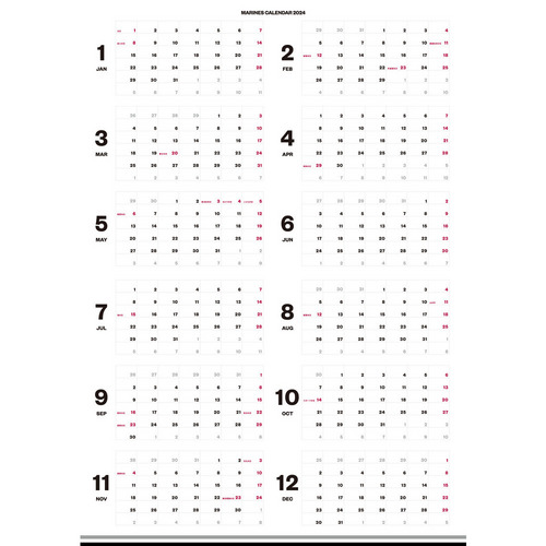 2024千葉ロッテマリーンズオフィシャルカレンダー 詳細画像 1カラー 13