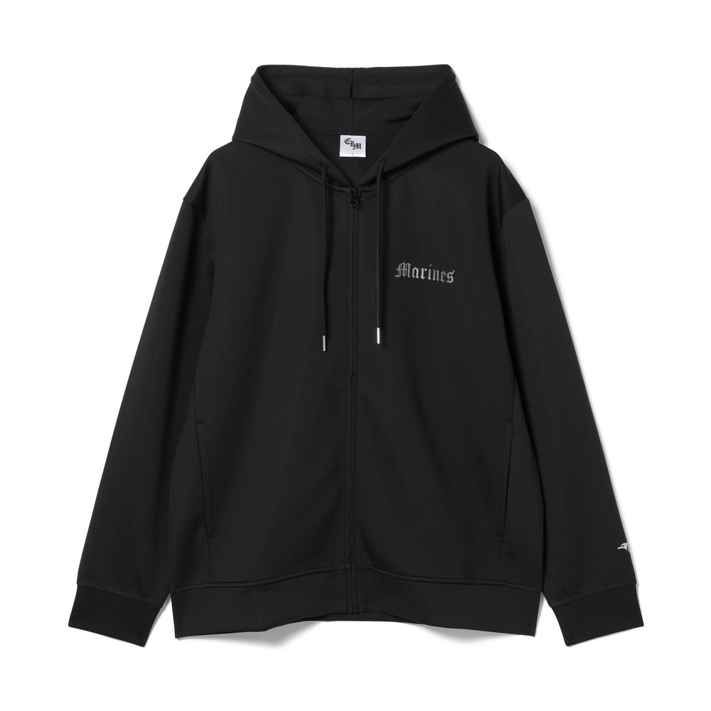 NCEダンボールニットプリントZIPパーカー(Marinesロゴ)/マリーンズ  