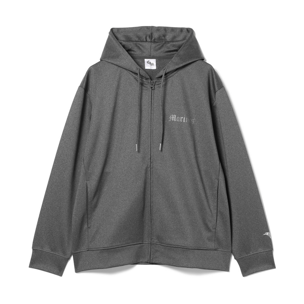 NCEダンボールニットプリントZIPパーカー(Marinesロゴ)/マリーンズ  