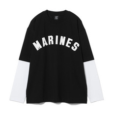 レイヤード長袖Tシャツ(MARINES)