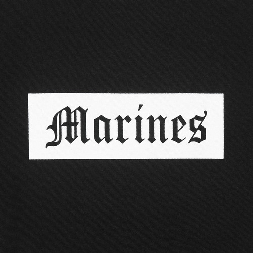 NCE半袖Tシャツ(MARINES BOXロゴ) 詳細画像 ブラック 5