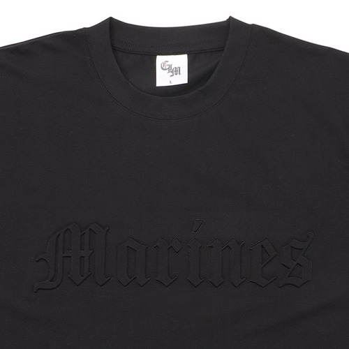 NCEエンボスプリント半袖Tシャツ(Marinesロゴ) 詳細画像 ブラック 3