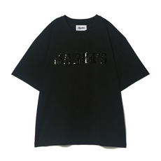 BLACKBLACKスパンコール刺繍半袖Tシャツ