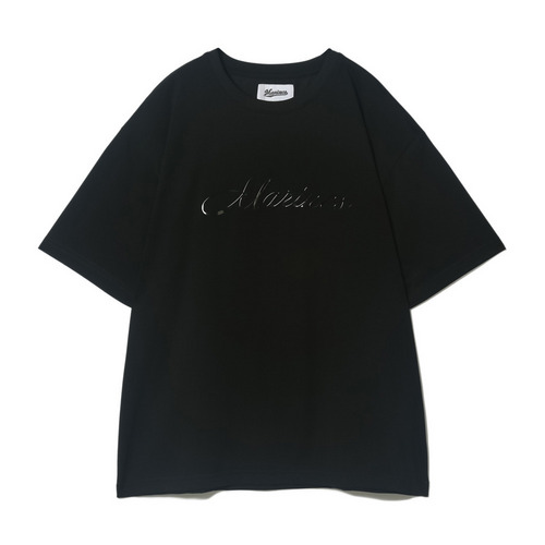 BLACKBLACKエナメルプリント半袖Tシャツ 詳細画像 ブラック 1