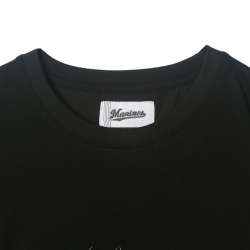 BLACKBLACKエナメルプリント半袖Tシャツ 詳細画像 ブラック 3