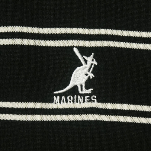 MARINES×KANGOL　ボーダー長袖Tシャツ 詳細画像 ブラック 5