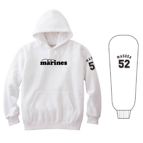 全選手展開 パーカー(marinesロゴ)  ホワイト  詳細画像 1カラー 1