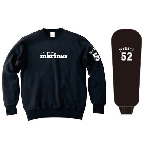 全選手展開 トレーナー(marinesロゴ)  ブラック  詳細画像 1カラー 1
