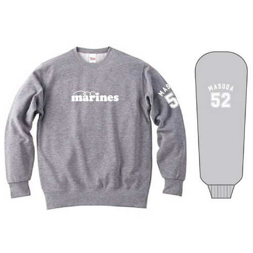 全選手展開 トレーナー(marinesロゴ)  グレー  詳細画像 1カラー 1