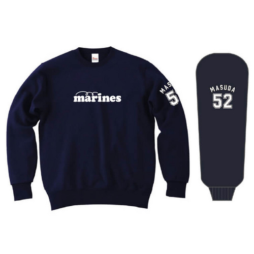 全選手展開 トレーナー(marinesロゴ)  ネイビー  詳細画像 1カラー 1