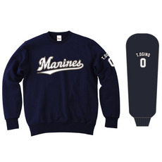 全選手展開 トレーナー(Marinesワードロゴ) ネイビー 