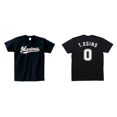全選手展開　ネーム＆ナンバーTシャツ(Marinesワードロゴ) ブラック 