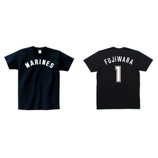 全選手展開　ネーム＆ナンバーTシャツ(アーチロゴ) ブラック 