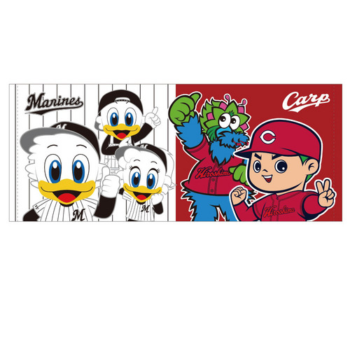 マリーンズ×カープ　マスコットフェイスタオル 詳細画像 1カラー 1