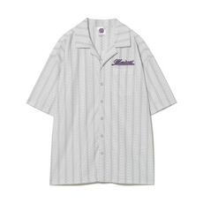 BSW パターンプリントオープンシャツ