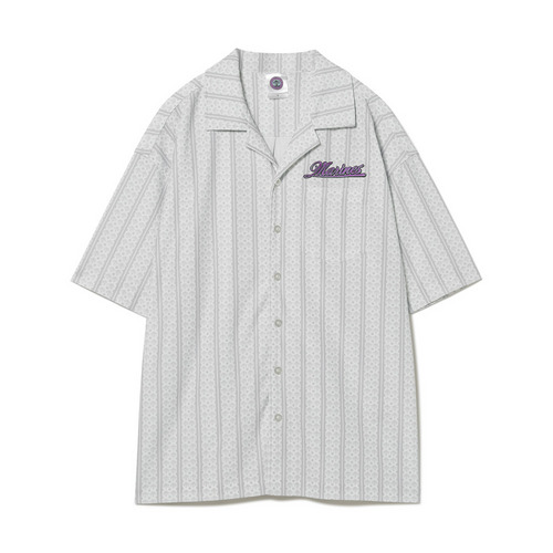 BSW パターンプリントオープンシャツ 詳細画像 ホワイト 1