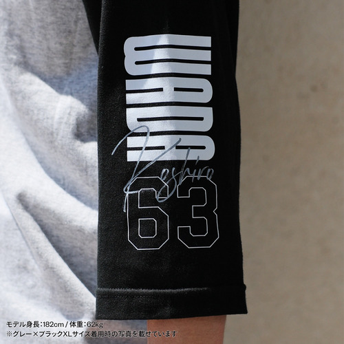 全選手展開 ユニホームコーデ ラグラン七分丈Tシャツ ホワイト×ブラック 詳細画像 1カラー 2