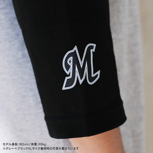 全選手展開 ユニホームコーデ ラグラン七分丈Tシャツ ホワイト×ブラック 詳細画像 1カラー 3