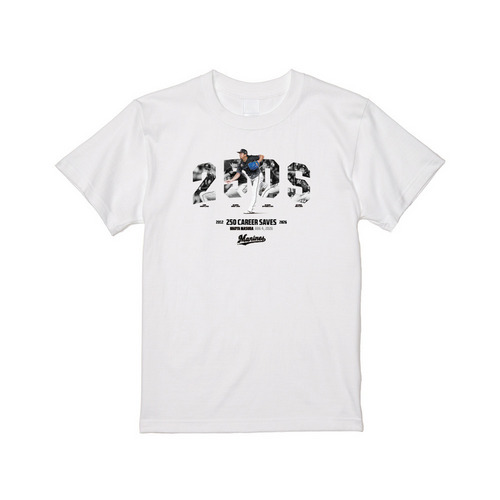 益田直也投手 通算250セーブ記念 Tシャツ(歴代ビジュアル) 詳細画像 ホワイト 1