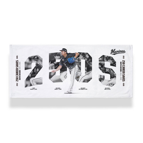益田直也投手 通算250セーブ記念 フェイスタオル(歴代ビジュアル) 詳細画像 1カラー 1
