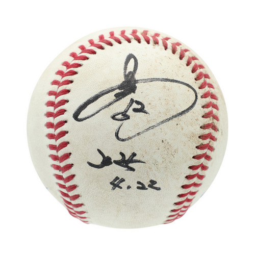 ヒーロー試合球B #52益田(2025.4.22)「1回2奪三振、今季初勝利！」  