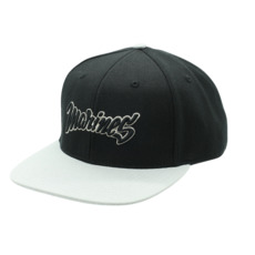 ストレートバイザーキャップ NCE MARINESロゴ BLK×GRY 