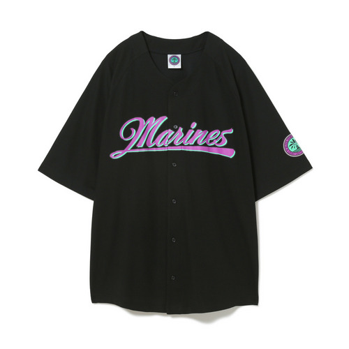 BSWベースボールシャツ(Marines) 詳細画像 ブラック 1