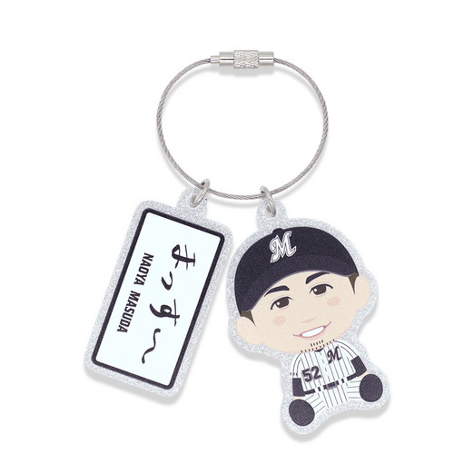 14種展開 ニックネーム2025選手イラスト キラキラワイヤーアクリルキーホルダー 詳細画像 #52益田 直也 1