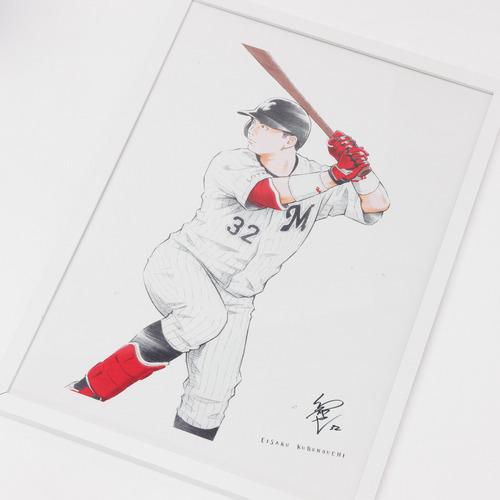 パ・リーグ6球団×窪之内英策 マリーンズ アートコレクション 複製原画 32佐藤 詳細画像 1カラー 2