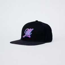 BSW 2025 M Logo FLAT VISOR PATTERN CAP ブラック