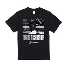 西川史礁選手 プロ入り初ホームラン記念Tシャツ 詳細画像