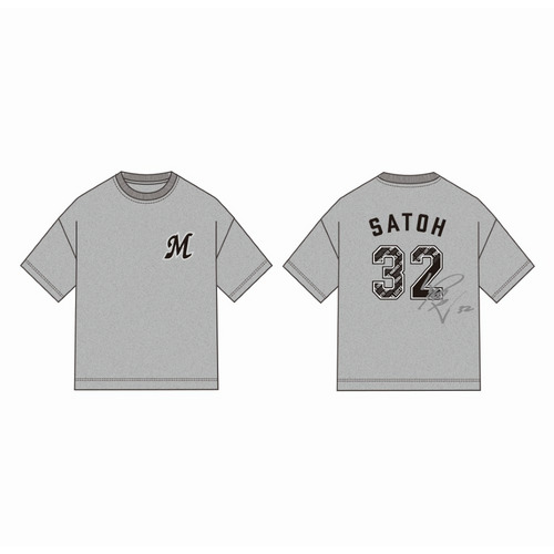 ナンバーデザインTシャツ（バックナンバー） グレー 詳細画像 1カラー 1