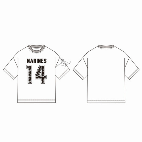 ナンバーデザインTシャツ（フロントナンバー） ホワイト 詳細画像 1カラー 1