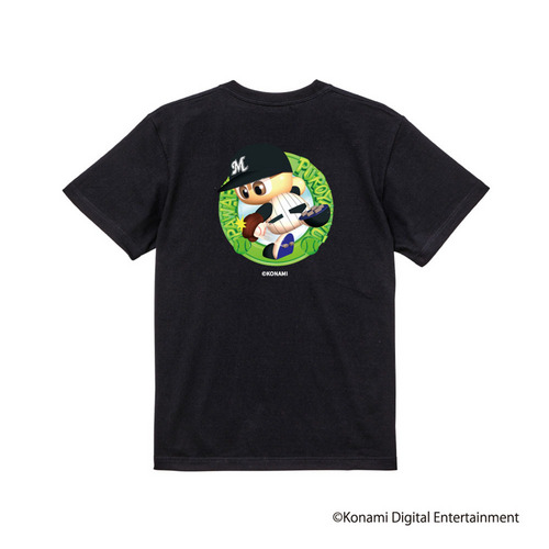 パワプロ×マリーンズ 歴代パッケージデザイン Tシャツ ブラック 詳細画像 ブラック 1