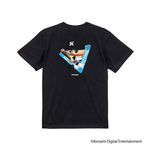 パワプロ×マリーンズ 歴代パッケージデザイン Tシャツ ブラック 詳細画像 ブラック 10